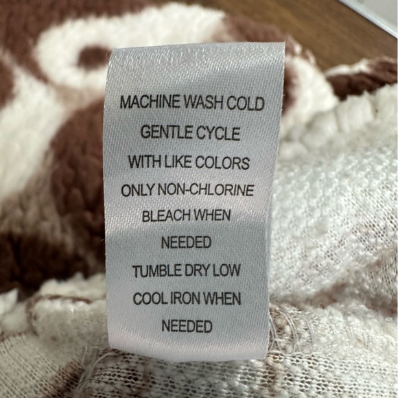 PacSun Royal Sherpa Hoodie | Brown and White | Teddy Fuzzy Jacket Coat, Small - Picture 16 of 16